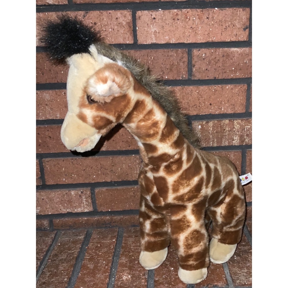 Aurora Giraffe Plush Standing Stuffed Animal Brown Spotted Safari Toy 17 Inch